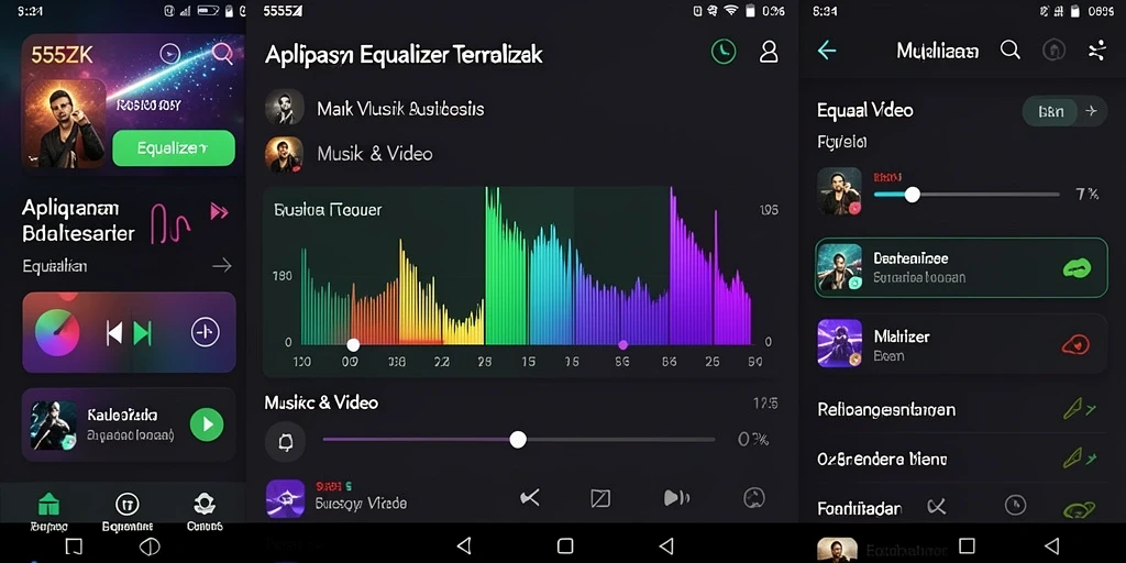 Antarmuka intuitif aplikasi Equalizer 555ZK.