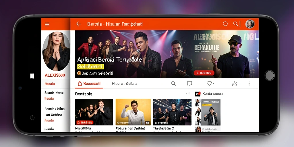 Antarmuka aplikasi ALEXIS500 yang menarik dan informatif.