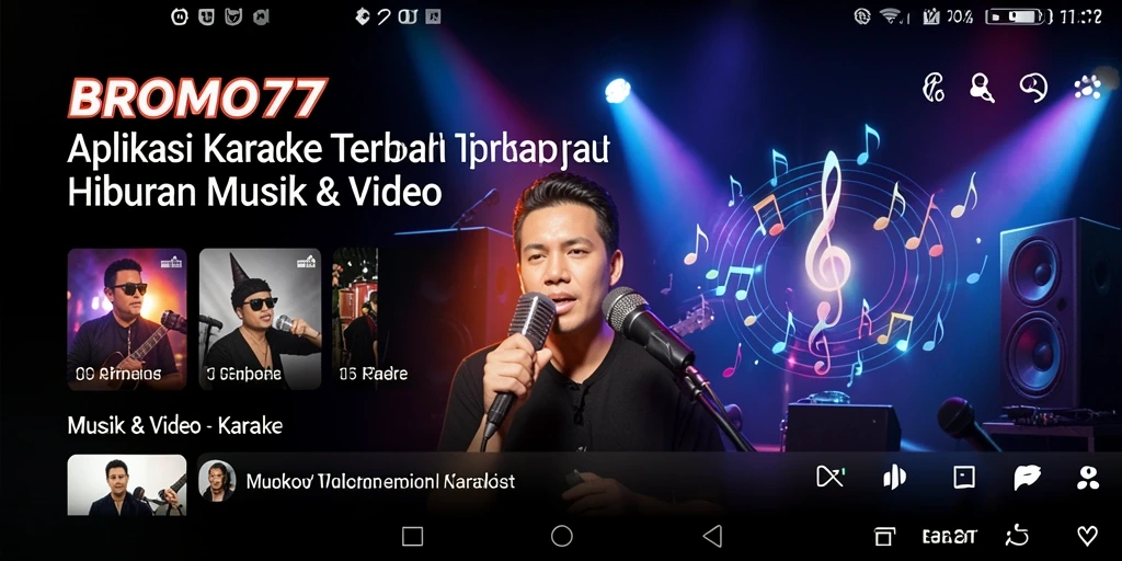 Tampilan antarmuka BROMO77 yang user-friendly dan menyenangkan saat Karaoke.