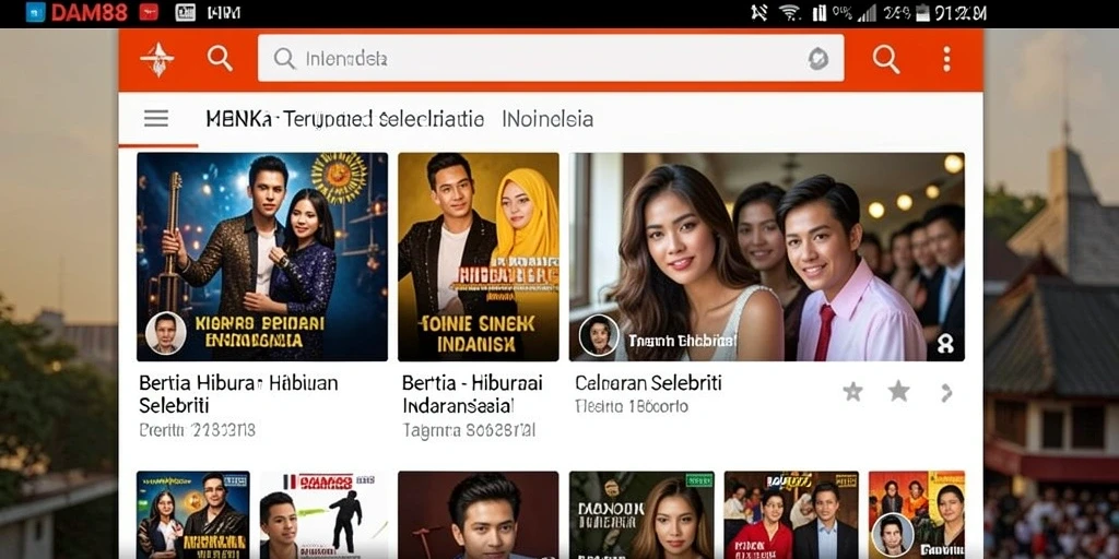 Tampilan antarmuka aplikasi DAM88 yang menarik dan informatif.