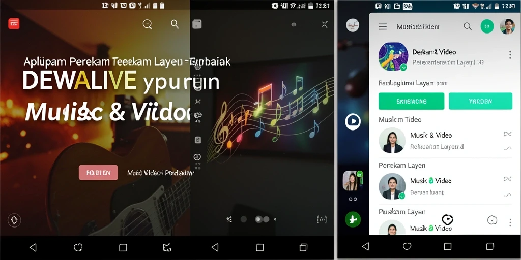 Tampilan intuitif DEWALIVE saat merekam layar dengan fitur lengkap.
