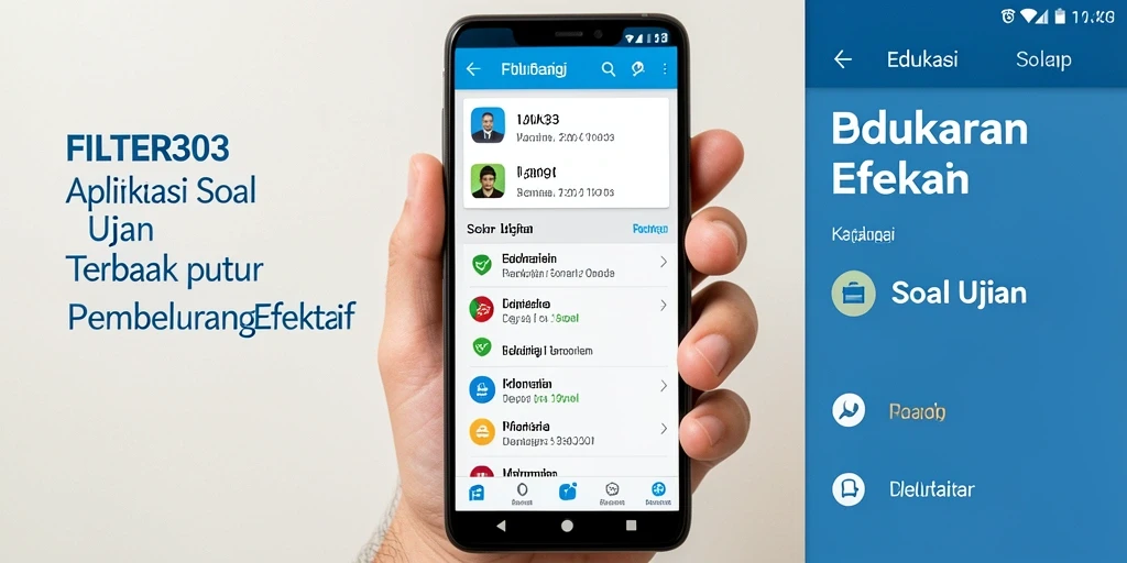 Antarmuka aplikasi FILTER303 yang menampilkan soal ujian.