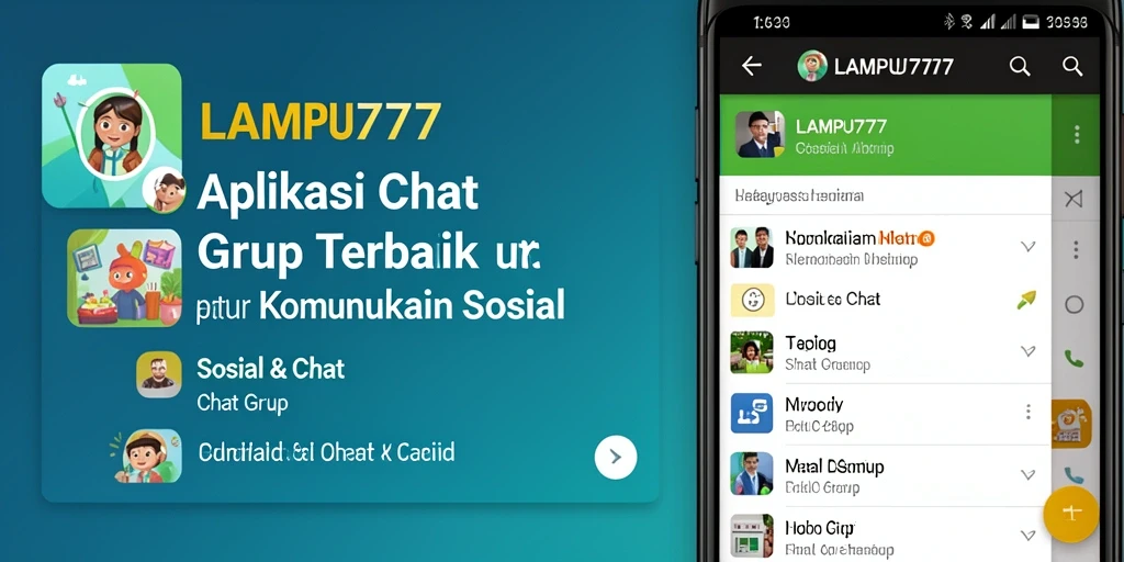Antarmuka pengguna LAMPU777 yang menarik untuk Chat Grup.