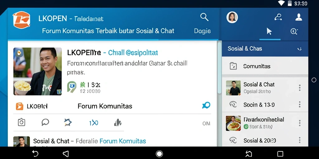 Antarmuka LKOPEN yang menarik dan fungsional untuk komunitas.