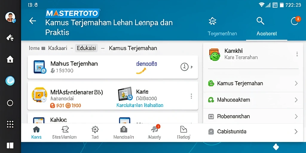 Tampilan antarmuka MASTERTOTO yang sederhana dan fungsional.