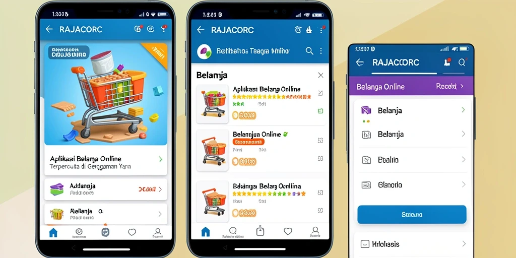 Antarmuka RAJACORC yang menarik dan mudah digunakan.