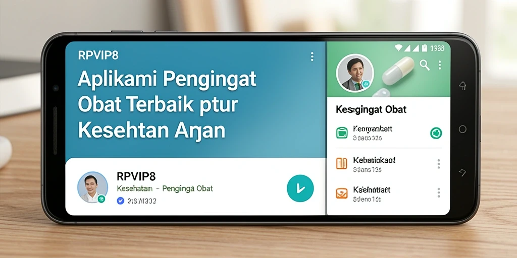 Antarmuka aplikasi Pengingat Obat yang sederhana dan efektif.