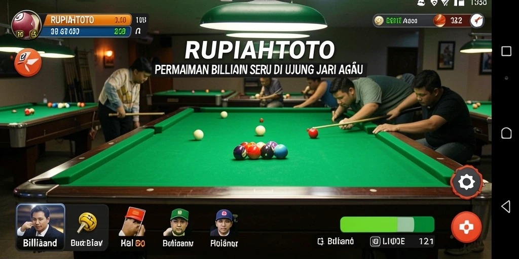 Antarmuka permainan billiard yang intuitif dan menarik di RUPIAHTOTO.