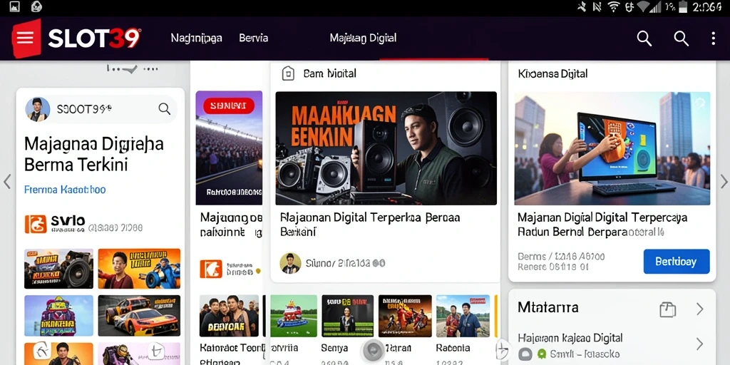 Antarmuka pengguna SLOT39 yang menarik dan informatif.