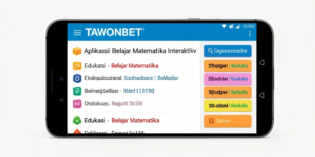 Antarmuka aplikasi TAWONBET yang menarik dan interaktif.